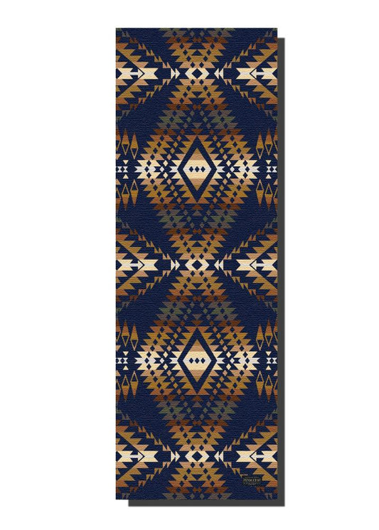 Yune Yoga Mat Pendleton Mission Trail Navy by Yune Yoga