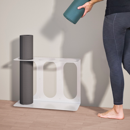 Yoke Yoga Mat Wall Bracket | Holds 3 Mats/Rollers White