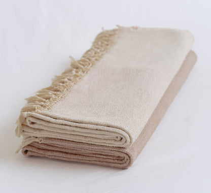 Naturally dyed organic cotton yoga blanket by Oko Living