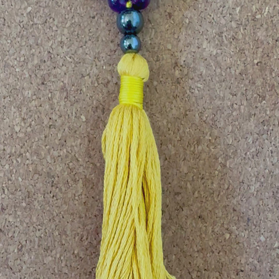 Dawnwatch - Citrine, Amethyst, & Hematite 6mm Handcrafted Mala