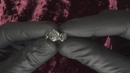 3 OM Symbols Sterling Silver Ring Video