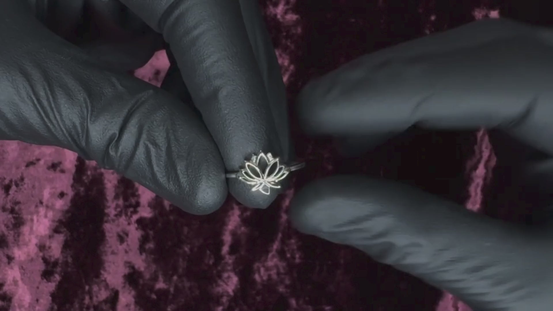 Delicate Lotus Sterling Silver Ring Video