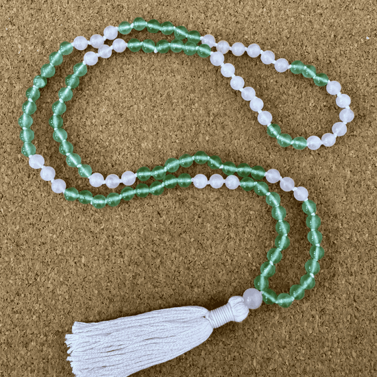 Heartspire - Green Aventurine & Rose Quartz 6mm Handcrafted Mala