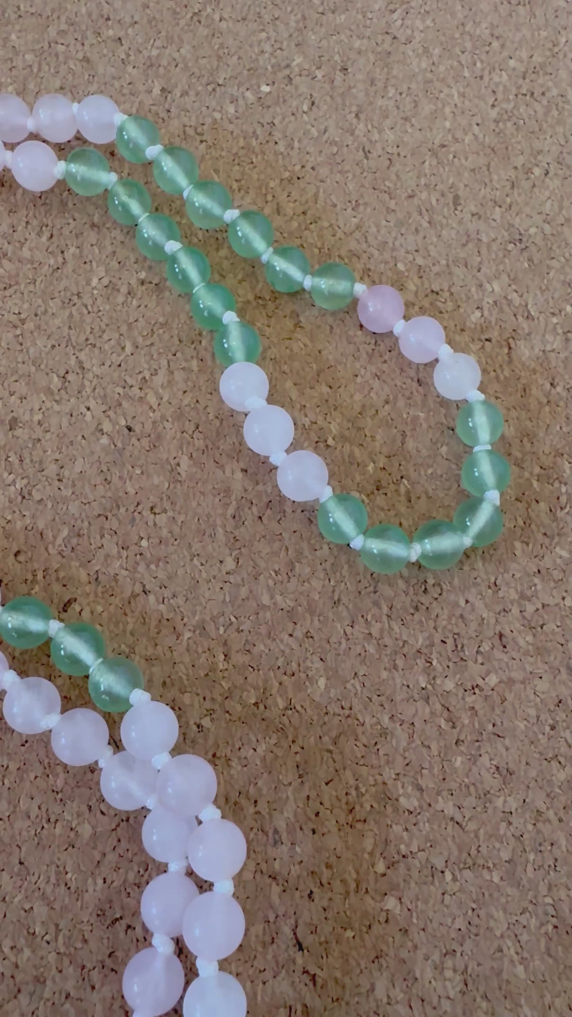Bloomheart - Rose Quartz & Green Aventurine 6mm Handcrafted Mala