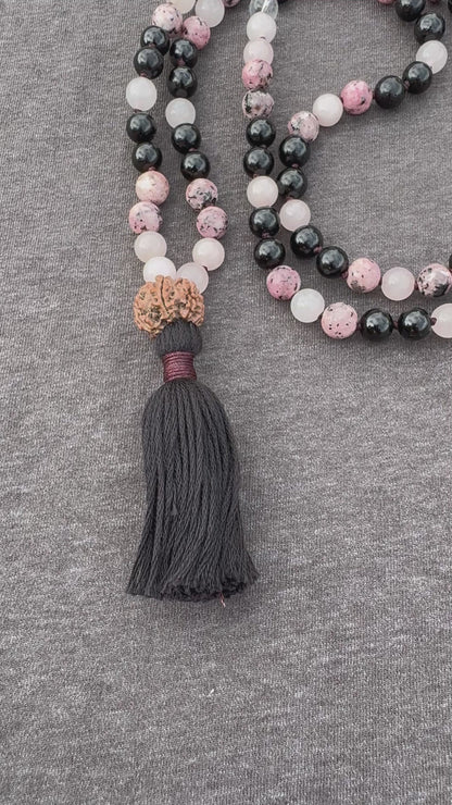 Safety at Heart's Center - 8mm Handcrafted Mala Video