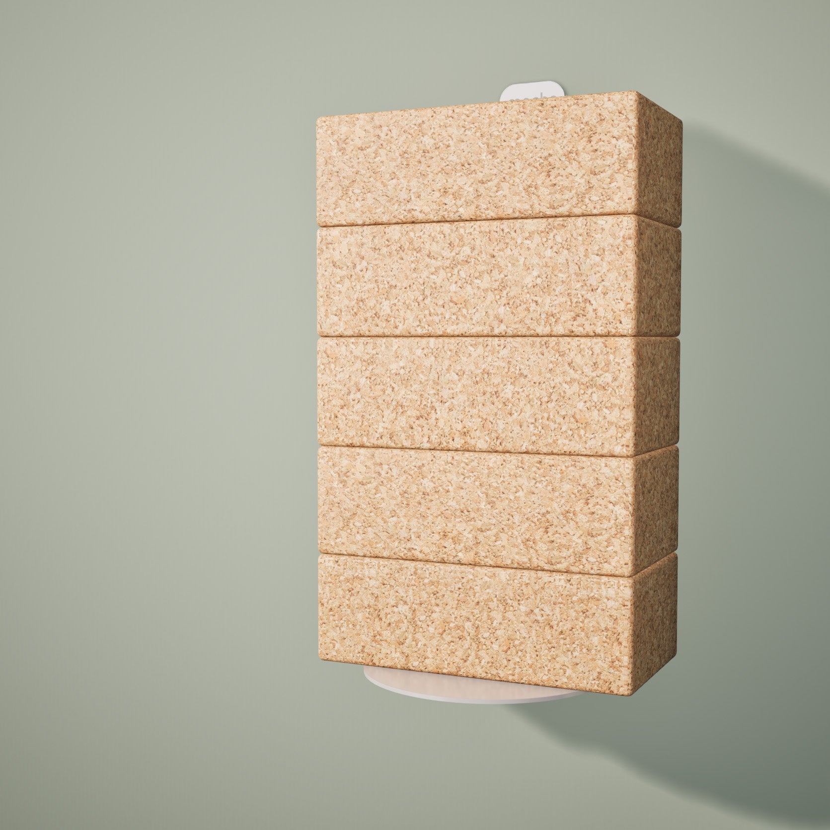Yoke Yoga Block Wall Bracket | White with 5 Small Yoga Blocks