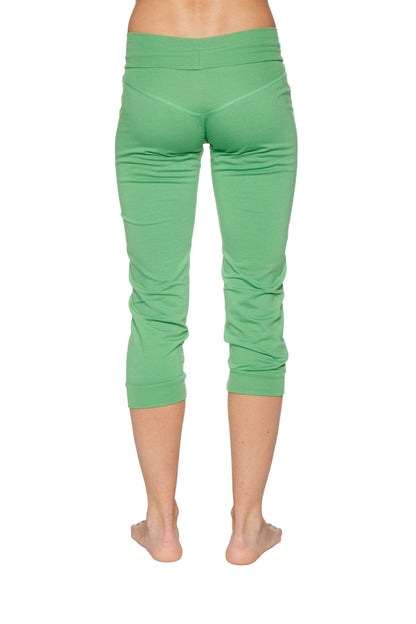 Cuffed Jogger Yoga Pants (Bamboo Green) Back