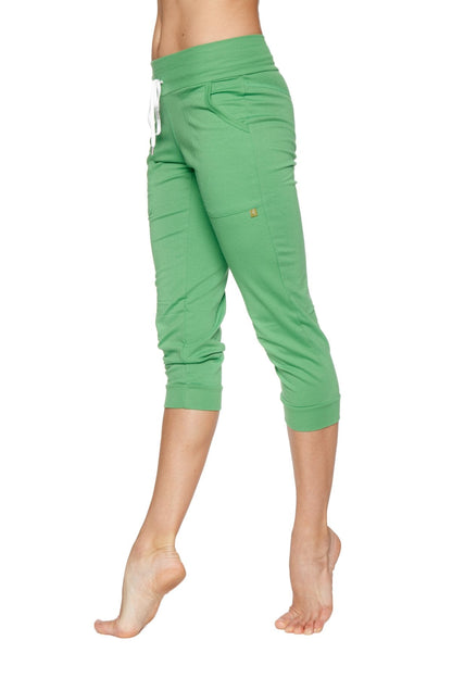 Cuffed Jogger Yoga Pants (Bamboo Green)