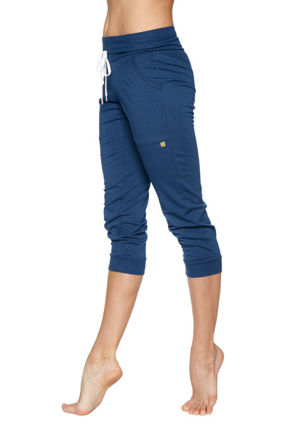 Cuffed Jogger Yoga Pants (Solid Royal Blue)