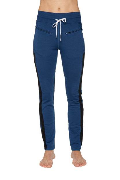 Comfy Organic Yoga Pants Royal Blue Front