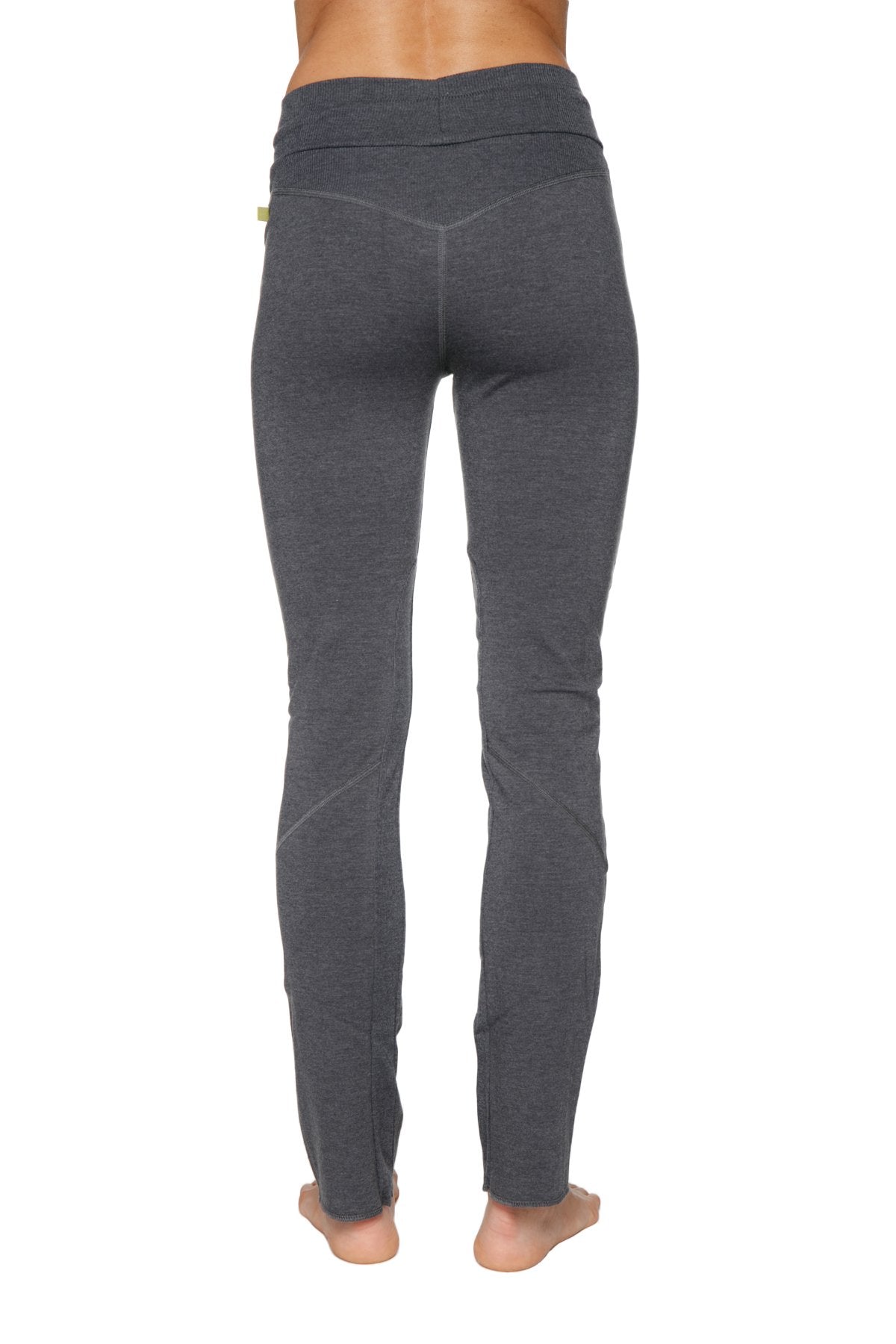 Comfy Organic Yoga Pants Charcoal Back