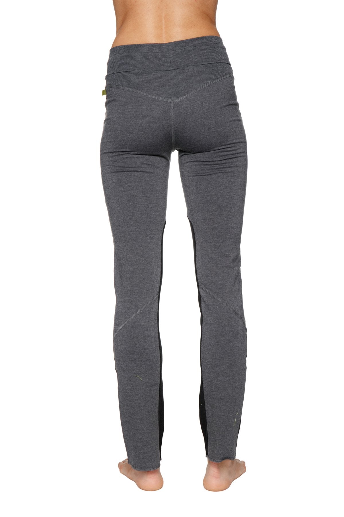Comfy Organic Yoga Pants Charcoal Black Back