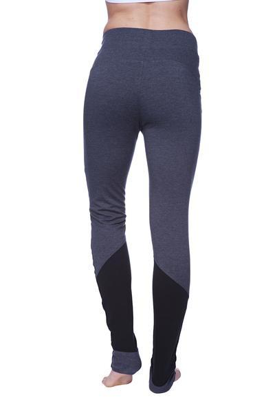 Performance Yoga Pants Charcoal with Black Back