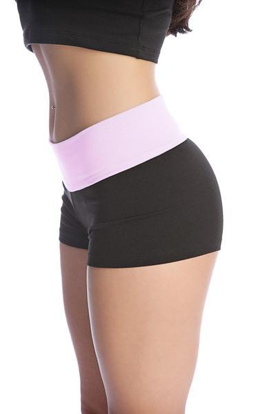 Transition Yoga Shorts Pink Side