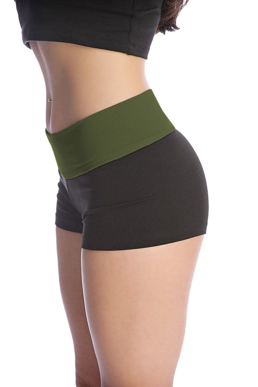 Transition Yoga Shorts Forest Green Side